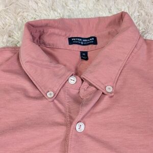 Peter Millar Men's Button-Down Polo Shirt - Dusty Rose, XL